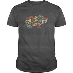 HAMSTER Skeleton Bone Skull Vintage Retro T-shirt Halloween