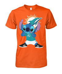 Miami Dolphins - Cute Stitch T-shirt