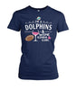 Image of Miami Dolphins - I'm a Dolphins and wine kinda girl T-shirt