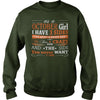 Image of AS A OCTOBER GIRL I HAVE THREE SIDES TSHIRT BIRTHDAY GIFT SHIRT