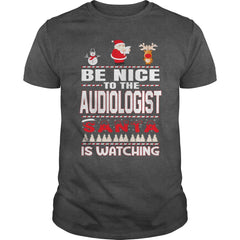 Be Nice To The Audiologist Santa Is Watching Christmas