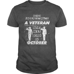 Veteran Tee October Birthday Gift