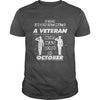 Image of Veteran Tee October Birthday Gift