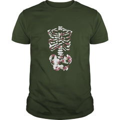 Floral halloween skeleton