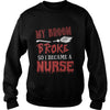 Image of Halloween My broom broke so i became a Nurse T-shirt