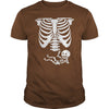 Image of Baby Skeleton Ribs Halloween Maternity Pregnant T-shirt