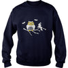 Image of owl and bird sitting on a branch happy halloween gift owl and bird sitting on a branch