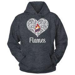 UIC Flames - Lace Heart Logo