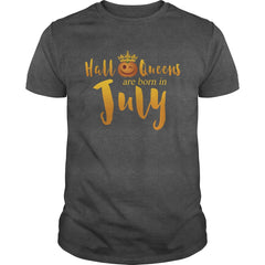 Halloqueens are born in july funny halloween tshirt