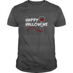 WINE AND BLOOD TEE SCREAMS HALLOWEEN and WINE