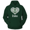 Image of Colorado State Rams - Lace Heart Logo