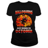 Image of HALLOQUEENS ARE BORN IN OCTOBER T SHIRT