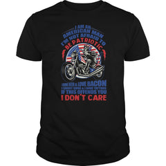 I Am An American Man T Shirt I'm Not Afaird To Be Patriotic Tee