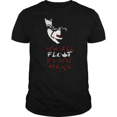 Red Balloon We All Float Down Clown Horror Halloween T-shirt