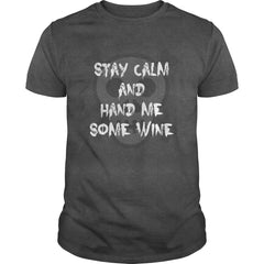 Funny Halloween Shirt Stay Calm and Hand Me Some Wine