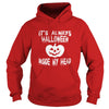 Image of Halloween Shirt Hoodie Gift Inside Pupmkins Head