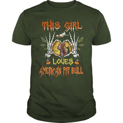 This Girl Loves AMERICAN PIT BULL Halloween