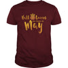 Image of Halloqueens are born in may funny halloween tshirt