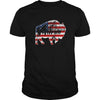 Image of Buffalo Native American USA Flag T-Shirt