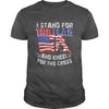 Image of I Stand For The Flag And Kneel For The Cross Patriot T shirt