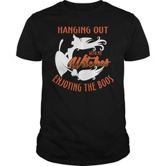 HANGING WITH MY WITCHES HALLOWEEN T-SHIRT FUNNY WITCH T SHIRT