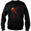 Image of Santa dab  dabbing skeleton