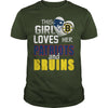 Image of This Girl Loves her Patriots And Bruins TShirt