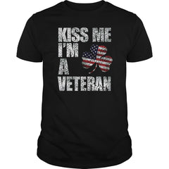 KISS ME  I'M A VETERAN T SHIRT