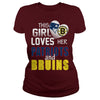 Image of This Girl Loves her Patriots And Bruins TShirt