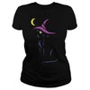Image of THE WITCH AND THE MOON HAPPY HALLOWEEN TSHIRT