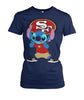 Image of San Francisco 49ers Cute Stitch Collection T-shirt 2018