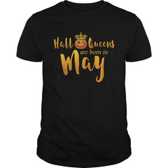 Halloqueens are born in may funny halloween tshirt