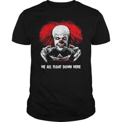 Red Balloon We All Float Down Clown Horror Halloween T-shirt