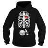 Image of Mens Beer Hamburger Skeleton Tee Pregnancy Costume Halloween