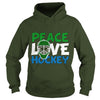 Image of Peace Love HOCKEY Girl Boy Dad Mom Man Men Woman Women Lady Coach Player