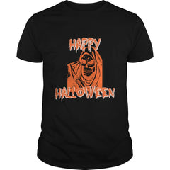 Happy Halloween with Hooded Skeleton