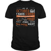 Image of AS A OCTOBER GIRL I HAVE THREE SIDES TSHIRT BIRTHDAY GIFT SHIRT