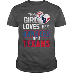 This Girl Loves Her Rangers And Texans TShirt