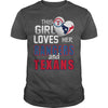 Image of This Girl Loves Her Rangers And Texans TShirt