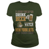 Image of I Just Want To Drink Beer And Watch Jets TShirt