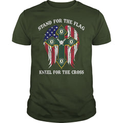 OAKLAND ATHLETICS FANS STAND FOR THE FLAG KNEEL FOR THE CROSS