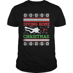 DIVING HOME FOR CHRISTMAS T-SHIRT