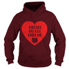Image of Funny Cat Love Valentines Day - Black Heart T-Shirt