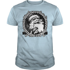Santa in Holly Frame - Men's Premium T-Shirt