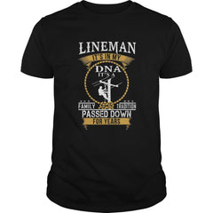 Lineman its in my dna shirt electrician t shirt