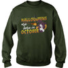Image of HALLOQUEENS ARE BORN IN OCTOBER T SHIRT FUNNY HALLOWEEN