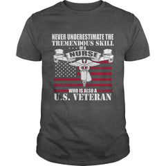 Nurse Veterans T Shirt Dark T-Shirt Mama Papa Dad Mom Guy Lady Men Women Nurse