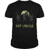 Image of Eat Locals Funny Zombie Halloween Distressed T-Shirt