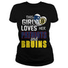 Image of This Girl Loves her Patriots And Bruins TShirt