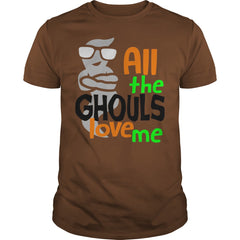 Halloween ghost shirt kids boys all the ghouls love me son shirt